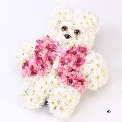 flowers shaped like teddy bear